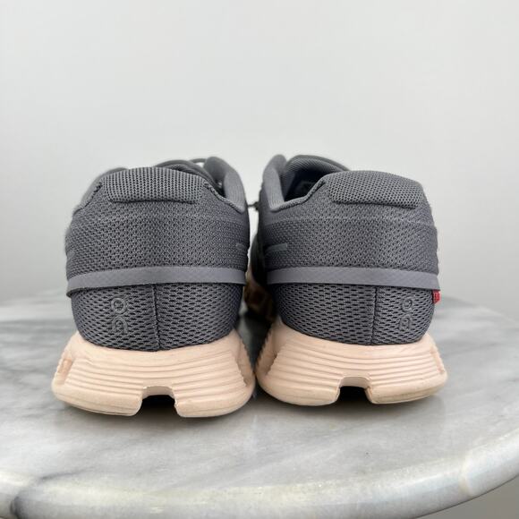 Women On Cloud 5 Gray Athletic Casual Running Sneakers Zinc I Shell (Sz 7.5) - Picture 7 of 12